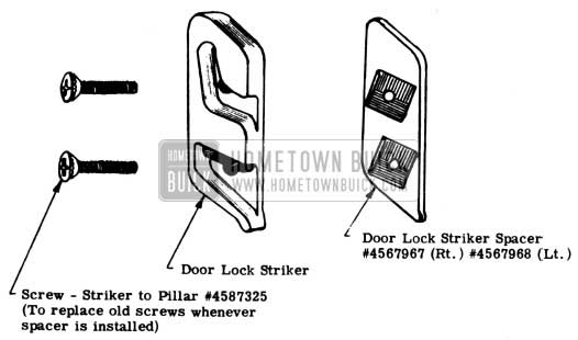 1950 Buick Door Lock Striker Assembly