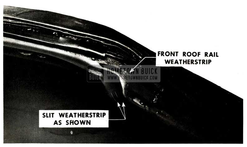 1951 Buick Front Roof Rail Weatherstrip