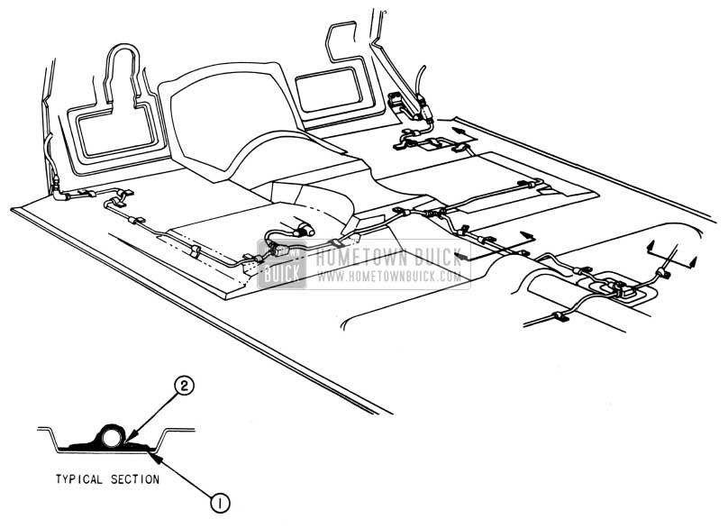 1951 Buick Hydro-Lectric Tubing Protection in Floor