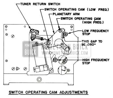 1951 Buick Selectronic Radio Switch Operating Cam Adjustment