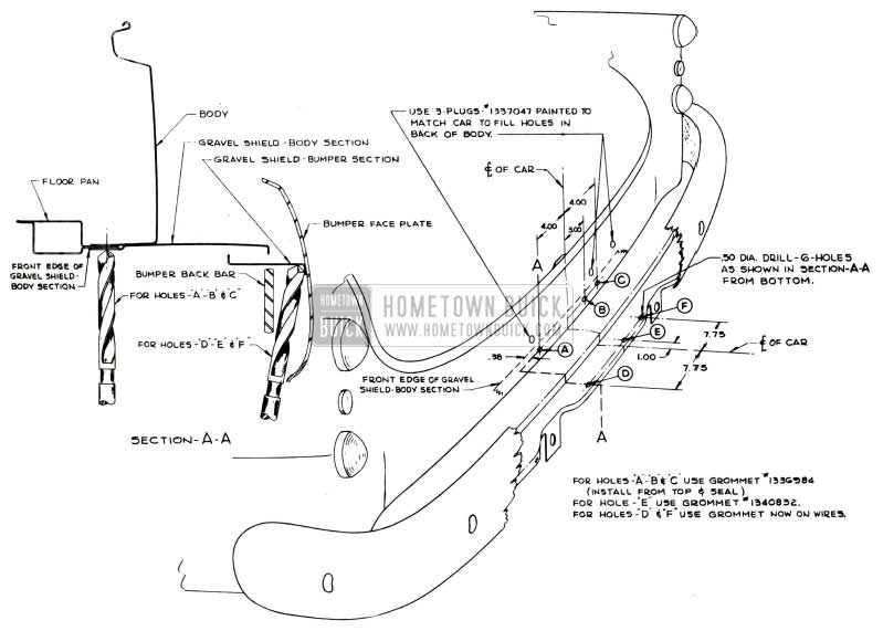 1953 Buick Back-Up and Licence Plate Relocation