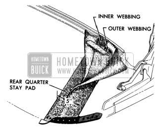 1953 Buick Rear Quarter Stay Pad Outer Section