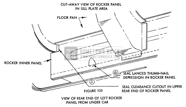 1954 Buick Rear End of Left Rocker Panel