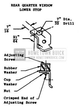 1954 Buick Rear Quarter Window Lower Stop