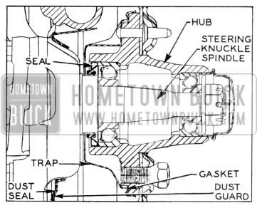 1957 Buick Front Wheel Oil Seal and Grease Trap