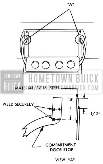 1957 Buick Glove Box Door Stop