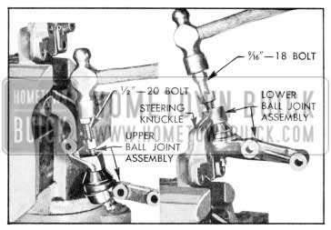 1957 Buick Removing Ball Joints from Steering Knuckle