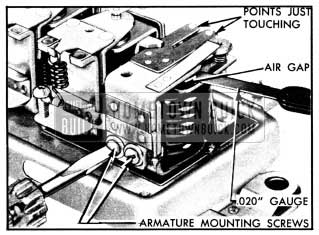 1950 Buick Adjustment of Cutout Relay Air Gap