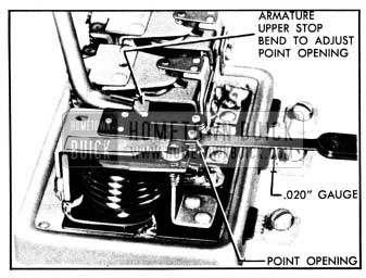 1950 Buick Adjustment of Cutout Relay Contact Point Opening