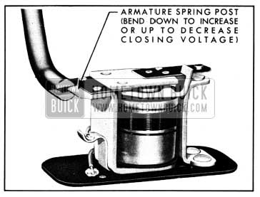 1950 Buick Adjustment of Horn Relay Closing Voltage