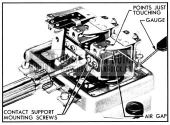 1950 Buick Adjustment of Voltage Regulator Air Gap