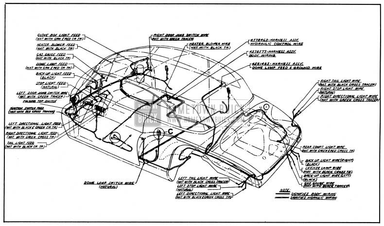 1950 Buick Body and Hydro-Lectric Wiring Circuit Diagram-Models 56C, 76C-Styles 4567, 4767