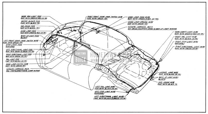 1950 Buick Body Wiring Circuit Diagram-Models 41, 41D-Styles 4469, 4469D