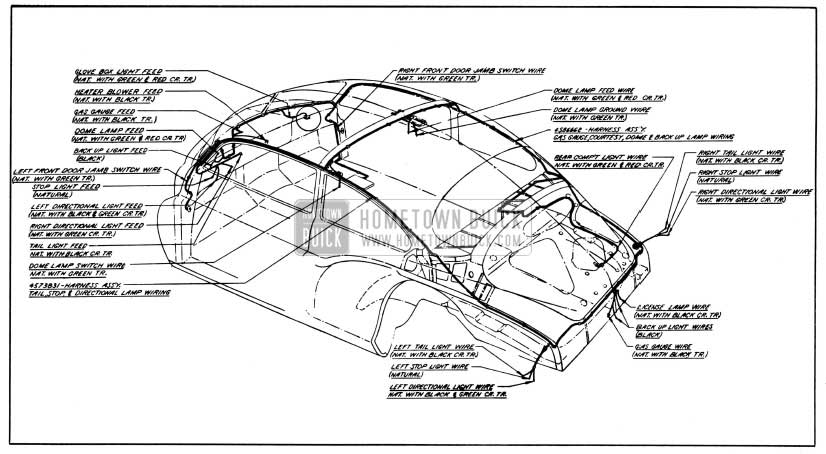 1950 Buick Body Wiring Circuit Diagram-Models 46, 46D, 46R, 56R, 76R-5tyles 4407B, 4407D, 4407, 4507, 4707