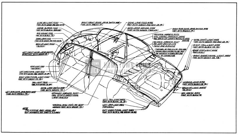 1950 Buick Body Wiring Circuit Diagram-Models 51,71-Styles 4569, 4769