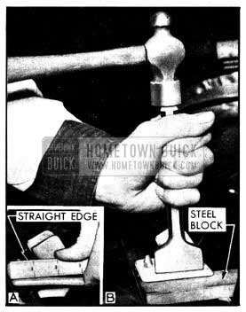 1950 Buick Checking and Straightening Hinge Plate