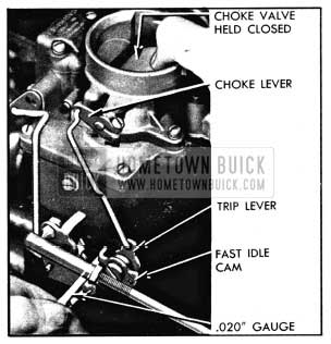 1950 Buick Checking Carter Fast Idle Cam Clearance