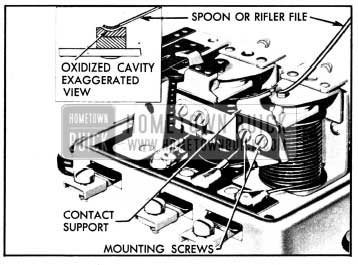 1950 Buick Cleaning Voltage Regulator Flat Contact Point