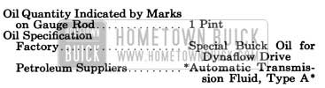 1950 Buick Dynaflow Lubrication and Adjustment