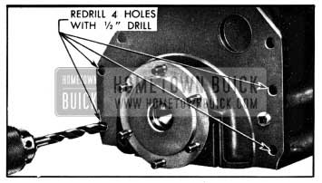 1950 Buick Enlarging Bolt Holes in Crankcase Flange