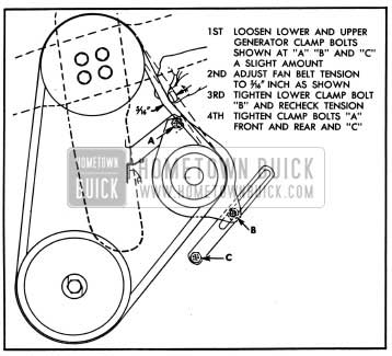 1950 Buick Fan Belt Adjustments