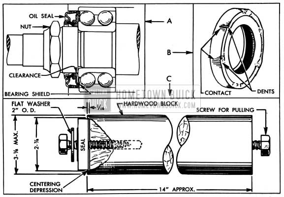 1950 Buick Installation Details for Pinion Bearing Oil Seals