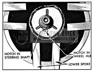 1950 Buick Location Marks on Steering Shaft and Wheel