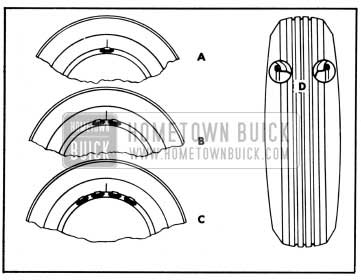 1950 Buick Location of Static Balancing Weights