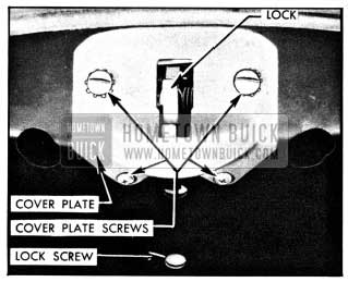 1950 Buick Lock Attaching Screws and Cover Plate