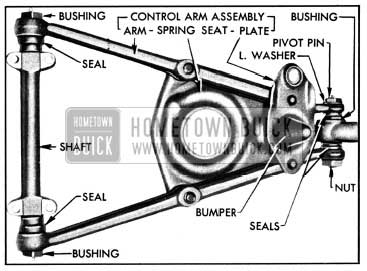 1950 Buick Lower Control Arm and Shaft Assembly