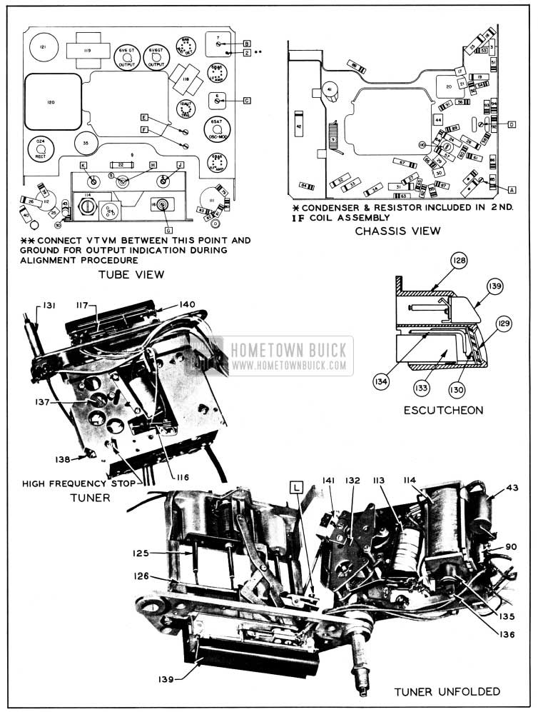 1950 Buick Parts Layout-Selectronic Radio