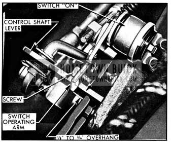 1950 Buick Position of Switch Operating Arm In Reverse