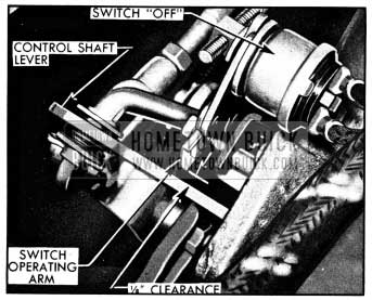 1950 Buick Position of Switch Operating Arm in Second Speed