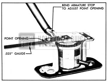 1950 Buick Relay Contact Point Adjustments