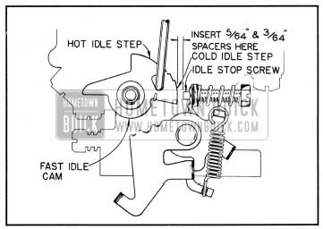 1950 Buick Spacer Between Idle Stop Screw and Fast Idle Cam