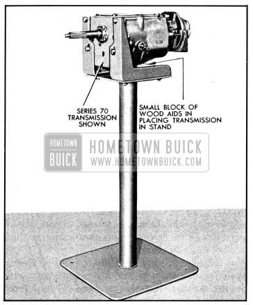 1950 Buick Transmission Supported in Stand