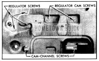 1950 Buick Window Regulator and Cam Attaching Screws