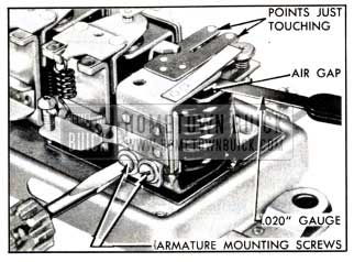 1951 Buick Adjustment of Cutout Relay Air Gap