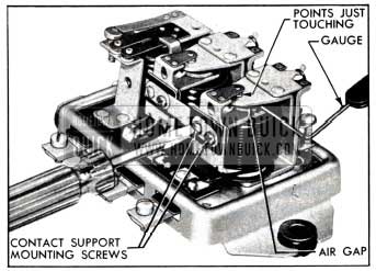 1951 Buick Adjustment of Voltage Regulator Air Gap