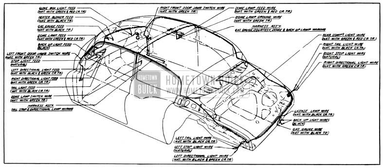 1951 Buick Body Wiring Circuit Diagram-Model 51-Styles 4569