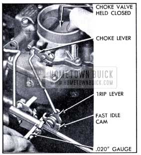 1951 Buick Checking Carter Fast Idle Cam Clearance