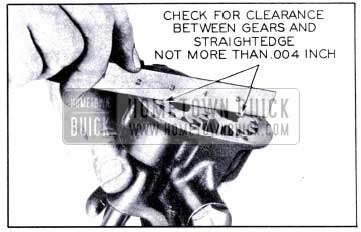 1951 Buick Checking Clearance of Gears at Cover