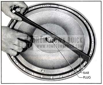 1951 Buick Checking Primary Pump Cover with Clearance Gauge