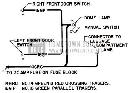 1951 Buick Dome Lamp Wiring Circuit Diagram-Series 40