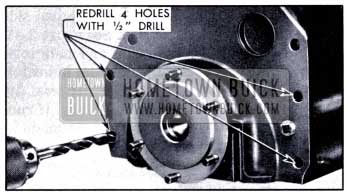 1951 Buick Enlarging Bolt Holes in Crankcase Flange
