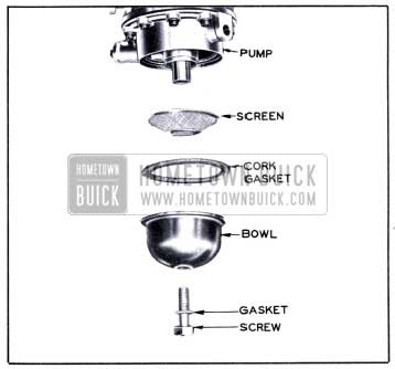 1951 Buick Fuel Pump Gasoline Filter-Disassembled