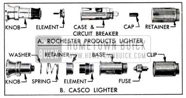 1951 Buick Optional Types of Cigar Lighter