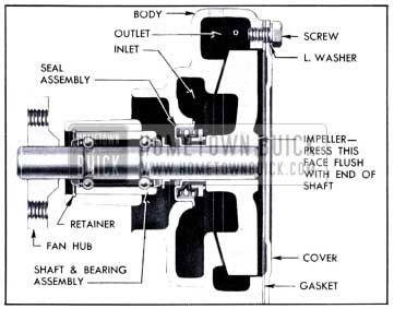 1951 Buick Sectional View of Water Pump