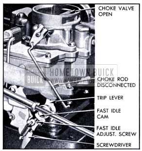 1951 Buick Setting Carter Fast Idle-Carburetor on Engine