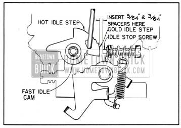 1951 Buick Spacer Between Idle Stop Screw and Fast Idle Cam